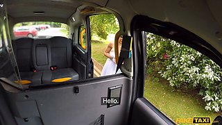 Cheating Bride gets creampied by cabbie on wedding day in fake taxi