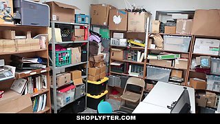 Anastasia Rose gets punished hard for shoplifting by the police in shoplyfter scene