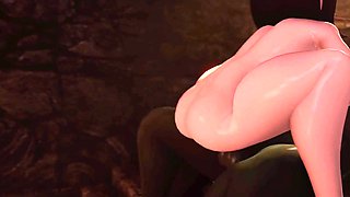 Slim Mavis' horny Halloween, 3D animated