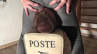 Jeans Breathplay and Slave Orgasm