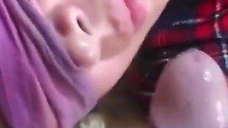 My Wife's Friend Passes Her Huge Cock in Her Mouth While She Rests, Sucks Him off and Cums in Her Mouth