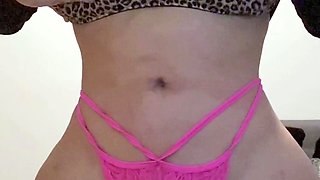 Glamour babe with big boobs masturbates in lingerie