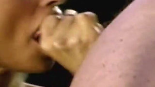 Slut sucking cock outside