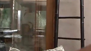 Horny brunette milf getting fucked hard in a good threesome