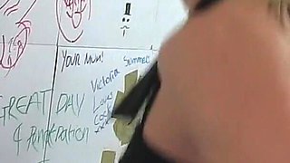 Wife Slut Visits the Gloryhole for Anonymous Cock and Ends up in a Wild Gangbang