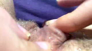 Cutieblonde Huge Clit Jerking & Squirting Orgasm Closeup - Tight Pink Pussy