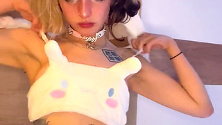 Petite Teen in White Lingerie