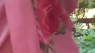 Flashing Teasing Rubbing My Hairy Pussy Outdoors Squirting