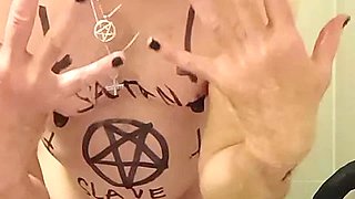 Enema Satan slave Gerard takes a enema