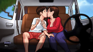 Summertime Saga - Busty Stepmom sucks a huge cock and gives the best blowjob