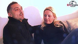 Blonde chubby German girlfriend milf fucks with her boyfriend