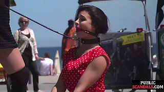Mouthgagged bigbooty babe get humiliated