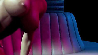 Cyberpunk chick services a customer in the club