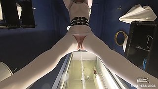 You Became a Toilet for Mistress in White Stockings and High Heels