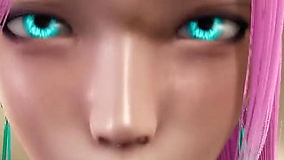 Pink Hair Girl in Mini Skirt Fucked with Monster Cock Riding It Until Cumshot on a Floor