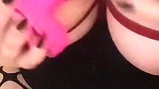 Horny MILF Fucks Pussy with Big Dildo Orgasms in Sexy Pantyhose