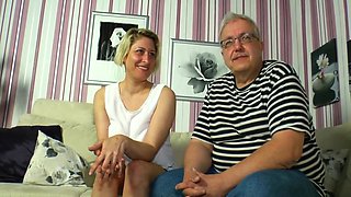 Blonde German Milf Opens Her Pussy Desperate To Be Penetrated By Two Big Cocks While Being Filmed In Pov Inside The Room
