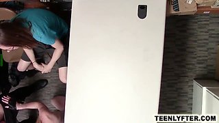 Cop bangs teen thief in front of her bf