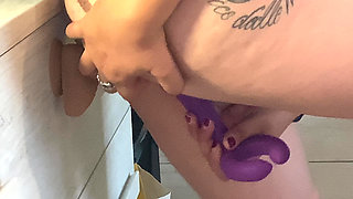 I fucked myself with the rubber cock xxl