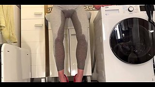 Desperate Pee in My Leggings and Red Classic High Heels