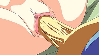 Hardcore anime parody with Tsunade in a wild gonzo scene