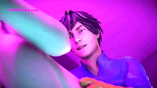 Naughty Babe Caught by the Cleaner Masturbating in a Public Bathroom (3D Porn Anime)