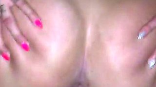 Perfect ass brunette sucing and banging POV