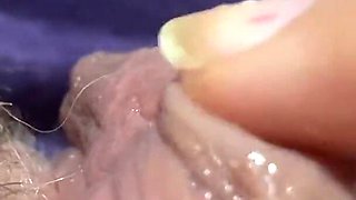 Huge clitoris rubbing and jerking orgasm in extreme close up masturbation
