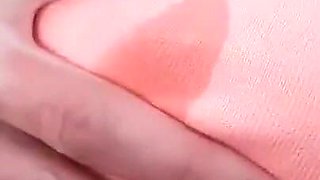 Spitting on My Big Tits and Pierced Nipples