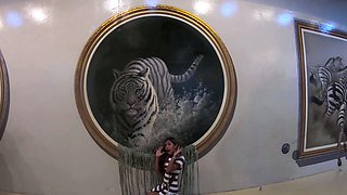 Big ass Thai GF museum visit and fuck