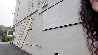 Fiery brunette agreed to a wild public sex on the city streets. She gives me a blowjob and gets fucked doggystyle