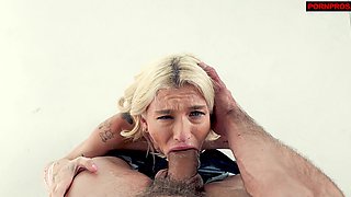 Skinny teen Emma Rosie rides cock with intense pleasure, showcasing her petite frame and big talent.