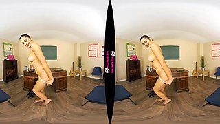 Stretch Me Out - British Brunette Teacher Striptease
