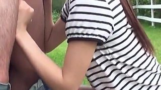 Sexy Asian chick with a big bush gets her pussy stuffed with a creampie
