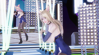 [mmd] T-ara - so Crazy Ahri Sexy Striptease League of Legends Uncensored Hentai
