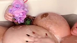 Great Big Boobs On Masturbating Redhead