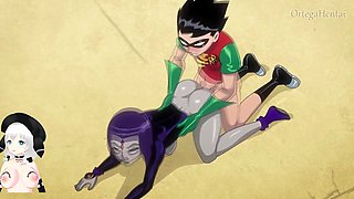 Raven cosplays and has some fun with Robin while the brute is out
