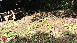 Hot Blonde Bitch Fucked Outdoors in a Car!!!