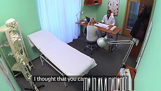 Blonde with big tits wants to be a nurse