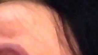 Black Wife Getting Cum in Her Mouth From a White Guy