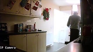 Lustful mature housewife rammed doggystyle in the kitchen