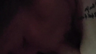 Wife sucks big cock during movie