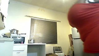 Black BBW Masturbating and Bouncing Her Natural Tits