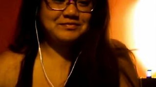 Busty Asian BBW fingers herself on webcam