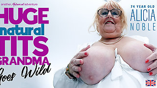 74 Year Old Masturbating, Huge Tits Granny Alicia Noble Climaxes When She's Alone And Horny