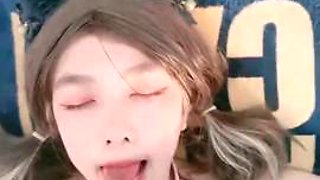 Domestic internet celebrity double ponytail anchor live broadcast