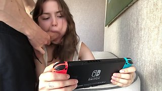 Guy Fucked Hard His Pretty Step Sisters Pussy While She Played Nintendo Free Use Porn