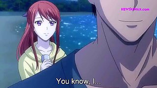 Hentai Pool Sex After BBQ - Sweaty Anime Teen Fucks Wet Pussy Outdoor