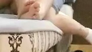 Extreme close up of Japanese teen masturbating Uncensored