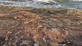 Nature Sluts: Priscila & Nicoly Eating Each Other & Fucking Me on the Beach